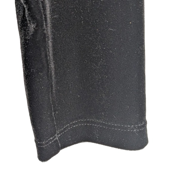 LAUREN RALPH LAUREN Black Velour Top SMALL Whimsey Goth Dark Fairy - Picture 8 of 11